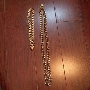 Chunky juicy couture and betsy johnson necklaces